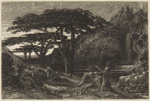 La arboleda de cipreses de Samuel Palmer