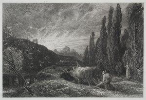 El primer labrador, antes de 1861 de Samuel Palmer