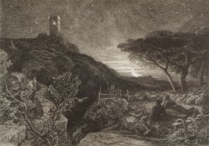 La torre solitaria, 1879 de Samuel Palmer