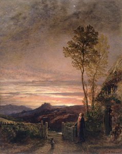 The Rising of the Skylark (óleo sobre tabla) de Samuel Palmer