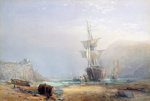 Una mañana brumosa en la costa de Devon, 1853 de Samuel Phillips Jackson