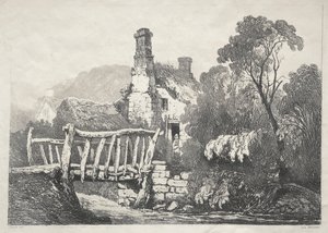 A Series of Ancient Buildings and Rural Cottages in the North of England:  Near Byland de Samuel Prout