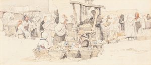 Un mercado al aire libre de Samuel Prout