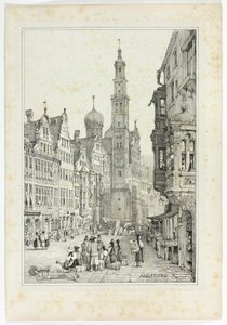 Augsburgo, a partir de facsímiles de bocetos realizados en Flandes y Alemania de Samuel Prout
