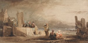 Figuras en una playa de Samuel Prout