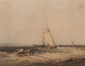 Barcos de pesca, c.1820 (acuarela sobre papel)