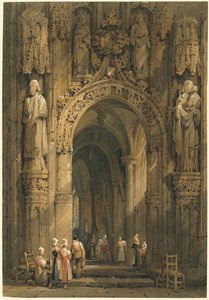 Interior de una catedral de Samuel Prout