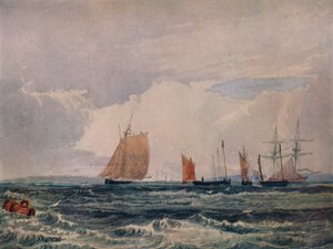 Frente a Plymouth, c. 1827 de Samuel Prout