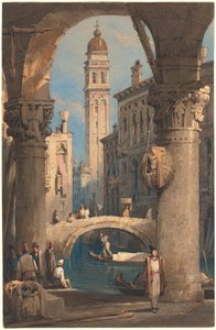 San Giorgio dei Greci, visto desde un arco de Samuel Prout