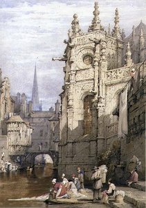 Escena con lavanderas de Samuel Prout