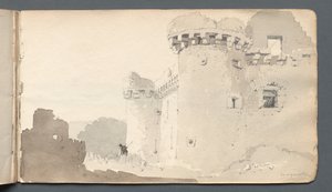 Cuaderno de bocetos: Castillo en ruinas, 1814 de Samuel Prout
