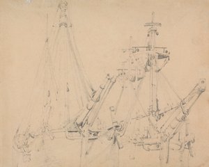 Estudio de dos veleros desguazados de Samuel Prout