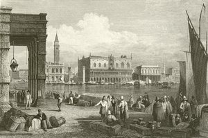 El Gran Canal y el Palacio Ducal, Venecia de Samuel Prout