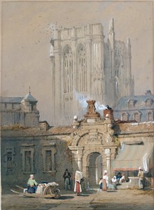La vieja torre, Catedral de Colonia, principios del siglo XIX de Samuel Prout