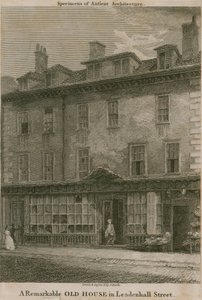 Residencia en Leadenhall Street, Londres, de Nicholas Bentley, también conocido como Dirty Dick de Samuel Rawle