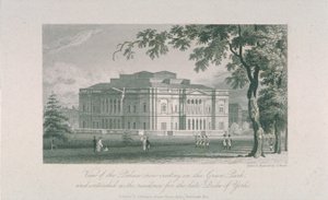 Vista de York House y Green Park, c.1800 de Samuel Rawle