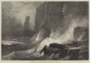 Un vendaval del oeste en las Islas Orcadas, Roray Head, Hoy de Samuel Read