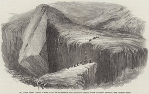 Ascenso del Sr. Albert Smith al Mont Blanc, en el Egyptian Hall, Piccadilly, Grieta en el Glaciar du Tacconay de Samuel Read