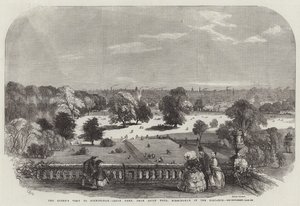 La visita de la reina a Birmingham, Aston Park, desde Aston Hall, Birmingham en la distancia de Samuel Read