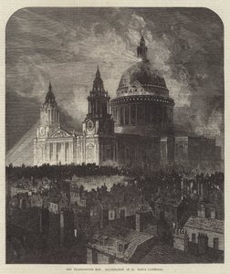 El Día de Acción de Gracias, Iluminación de la Catedral de San Pablo de Samuel Read