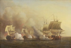 Acción frente al Cabo de Buena Esperanza, 9 de marzo de 1757 de Samuel Scott
