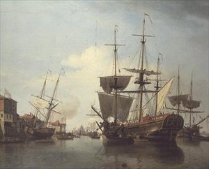 Barco carbonero en el Támesis cerca de Deptford