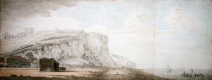 Castillo y acantilados de Dover desde la orilla de Samuel Scott