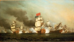 Victoria de Lord Anson frente a Cabo Finisterre, 3 de mayo de 1747 de Samuel Scott