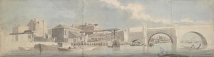 Puente de Westminster, el lado de Surrey, ca. 1750 de Samuel Scott