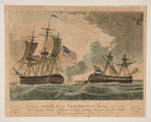 Captura de la fragata H. B. M. Macedonio? Estados Unidos de Samuel Seymour