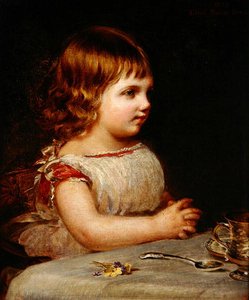 Retrato de Ethel Marion Sidley, la hija del artista de Samuel Sidley