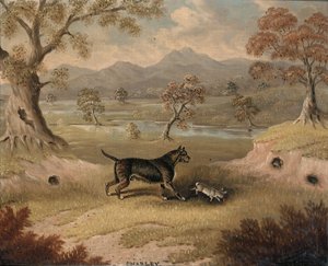 Charley, un Terrier con un Conejo de Samuel Spode