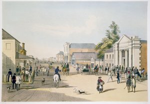 Calle Hindley desde la esquina de la calle King William, Adelaida de Samuel Thomas Gill