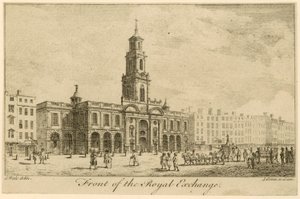 Frente de la Bolsa Real, Londres de Samuel Wale