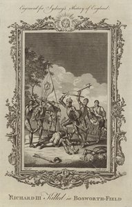 El rey Ricardo III muerto en el campo de Bosworth de Samuel Wale