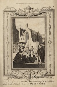 La manera de quemar al arzobispo Cranmer en Oxford de Samuel Wale