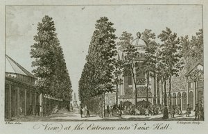 Vista de la entrada a los Jardines de Vauxhall, Londres