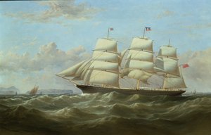 El mercante británico Clifford al regreso de su viaje inaugural a la India de Samuel Walters