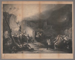 Salvación providencial de John Wesley de un incendio cuando era niño de Samuel William Reynolds