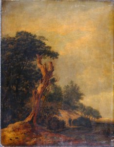 Paisaje en imitación de Jacob Ruisdael de Samuel Woodburn