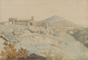 El convento de Grotta Ferrata, antiguo Tusculum, Italia