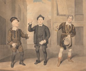 Escena de teatro - Tres actores de Samuel de Wilde