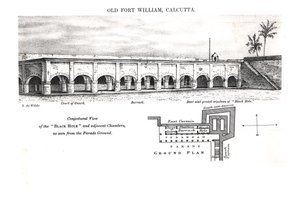 Viejo Fuerte William, Calcuta, con una vista conjetural del 