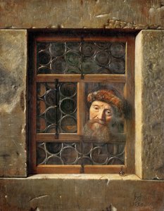 Viejo en la ventana