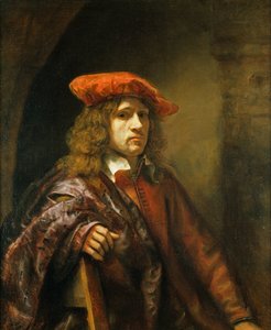 Retrato de un joven con gorra roja