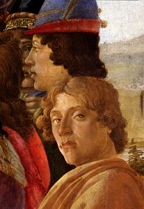 La Adoración de los Magos (detalle) de Sandro Botticelli