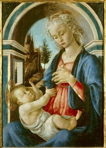 La Virgen y el Niño (detalle) de Sandro Botticelli