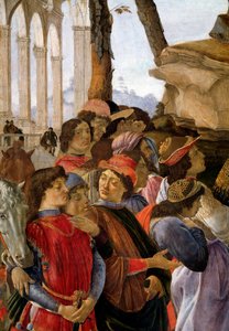 La adoración de los magos (detalle) de Sandro Botticelli