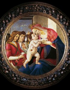Virgen y Niño y dos ángeles