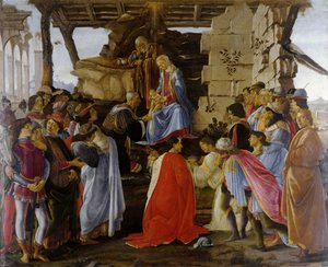 Adoración de los Reyes Magos de Sandro Botticelli